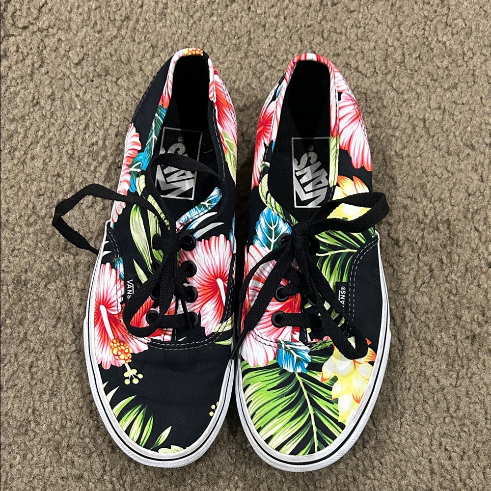 Vans Tropical Floral Black Sneakers